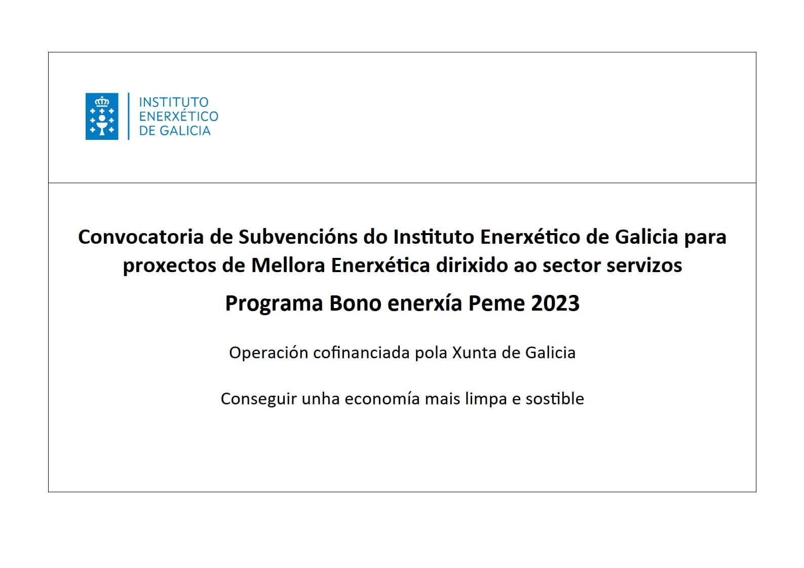 Beneficiarios del Bono Enerxía 2023. Renovación luminaria y climatización.